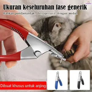 Pemotong kuku hewan peliharaan - desain baja tahan karat, cocok untuk anjing dan kucing, aman dan tahan lama, pemangkas profesional