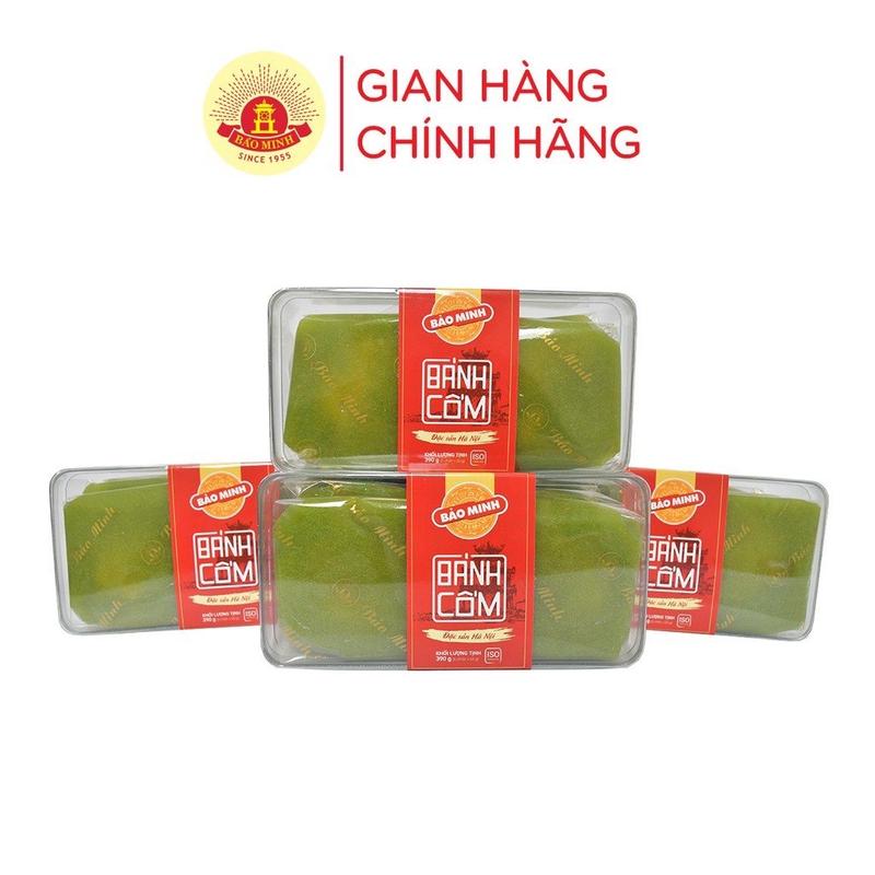 Bánh cốm Bảo Minh hộp Mica 390g (65G x 6 cái) Food Cake