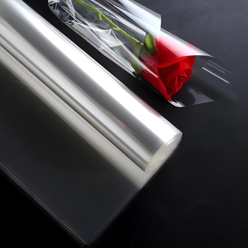Clear Packaging Roll Paper, 1 Roll 45cm Wide 10m Long 2.5mm Thickness Transparent Packaging Paper, Gift Wrapping Paper for Birthday Wedding 2