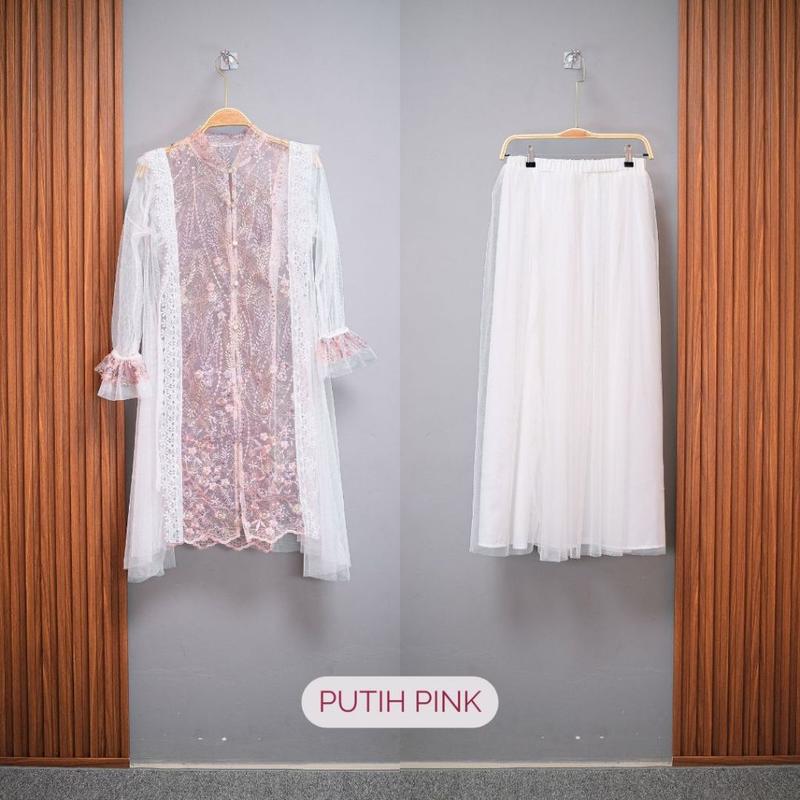 CLOTIVA Maliaa Set Brokat ( Baju + Rok ) Dress Gaun Casual Formal Lebaran Baju Hari Raya Kondangan Premium Quality 5