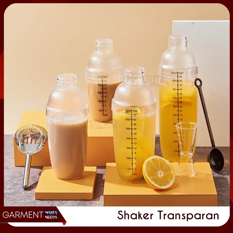 [TERLARIS] - Shaker Botol Plastik Pengocok Minuman Cocktail 350ml 530ml 750ml Alat Bar Barista Bartender Tools 1