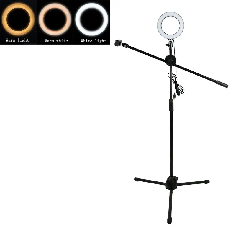 Tripod Stand Holder Smartphone Boom Arm & Ring Light - Stand HP Smartphone - Lightupfoto CN-171 4