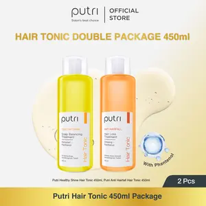 Putri Hair Tonic Double Package 450mL | Hair Tonic Wangi Tahan Lama | Tonic Rambut Badai | Hair Tonic Lokal Murah | Hair Tonic BPOM | Hair Care Set Putri | Dengan Ekstrak Ginseng |  Atasi Rambut Rontok & Rusak