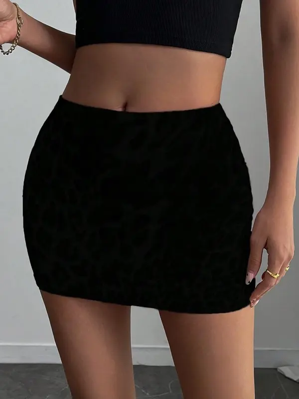 Women's Solid Color Skirt, Fashion Casual Skirt for Daily Outdoor Wear, Ladies Bottoms for Summer 2