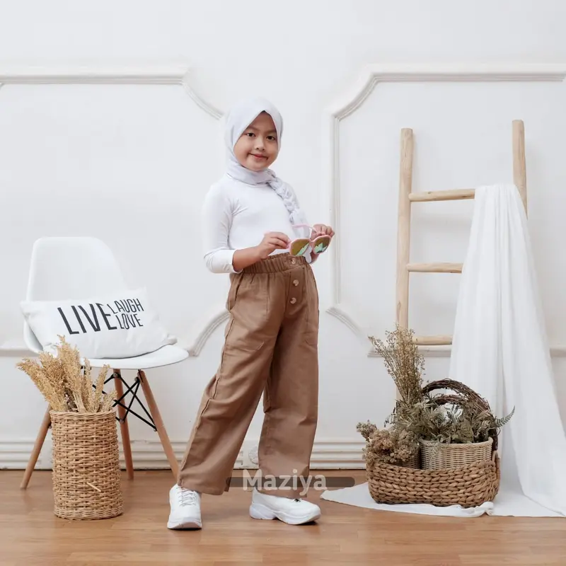 Kulot Linen Anak 6-12 tahun celana perempuan 4