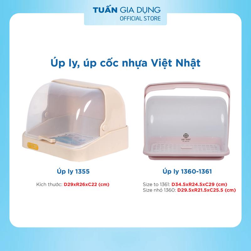  Khay úp ly có nắp đậy kín dùng úp ly úp bình sữa úp chén bát nhỏ gọn sạch sẽ tránh vi khuẩn thương hiệu Việt Nhật 1355 - 1360 - 1361  II  