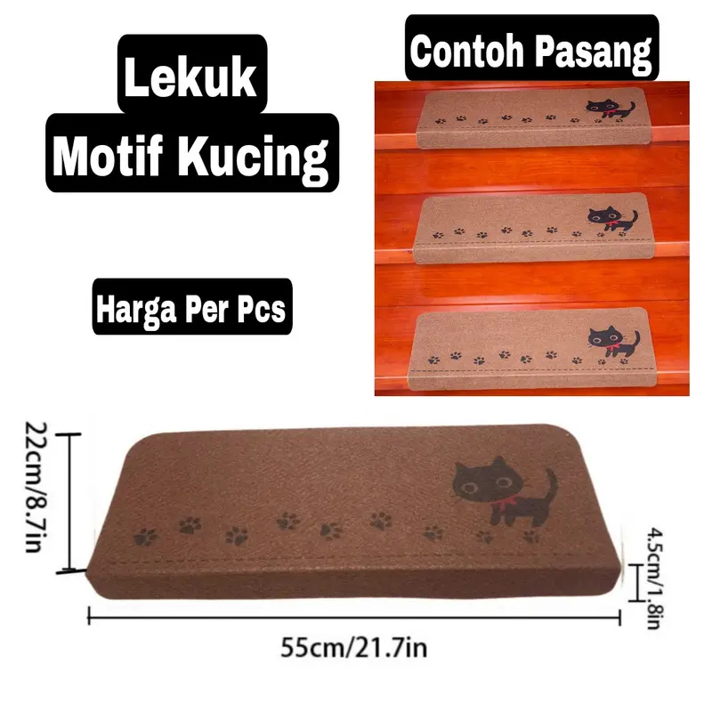 Keset Tangga Anti Selip Dekorasi Tangga Rumah Stair Tread Mats 7