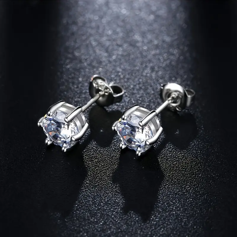 3-Piece 925 Silver Moissanite Jewelry Set, Wedding Party Daily Wear Surprise Gift for Christmas Mother's Day 3