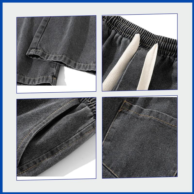 Quần jean nam nữ ống suông màu đen khói JEAN BOX 09, trẻ trung năng động  thời trang Unisex Menswear Pants Baggy Ong 1