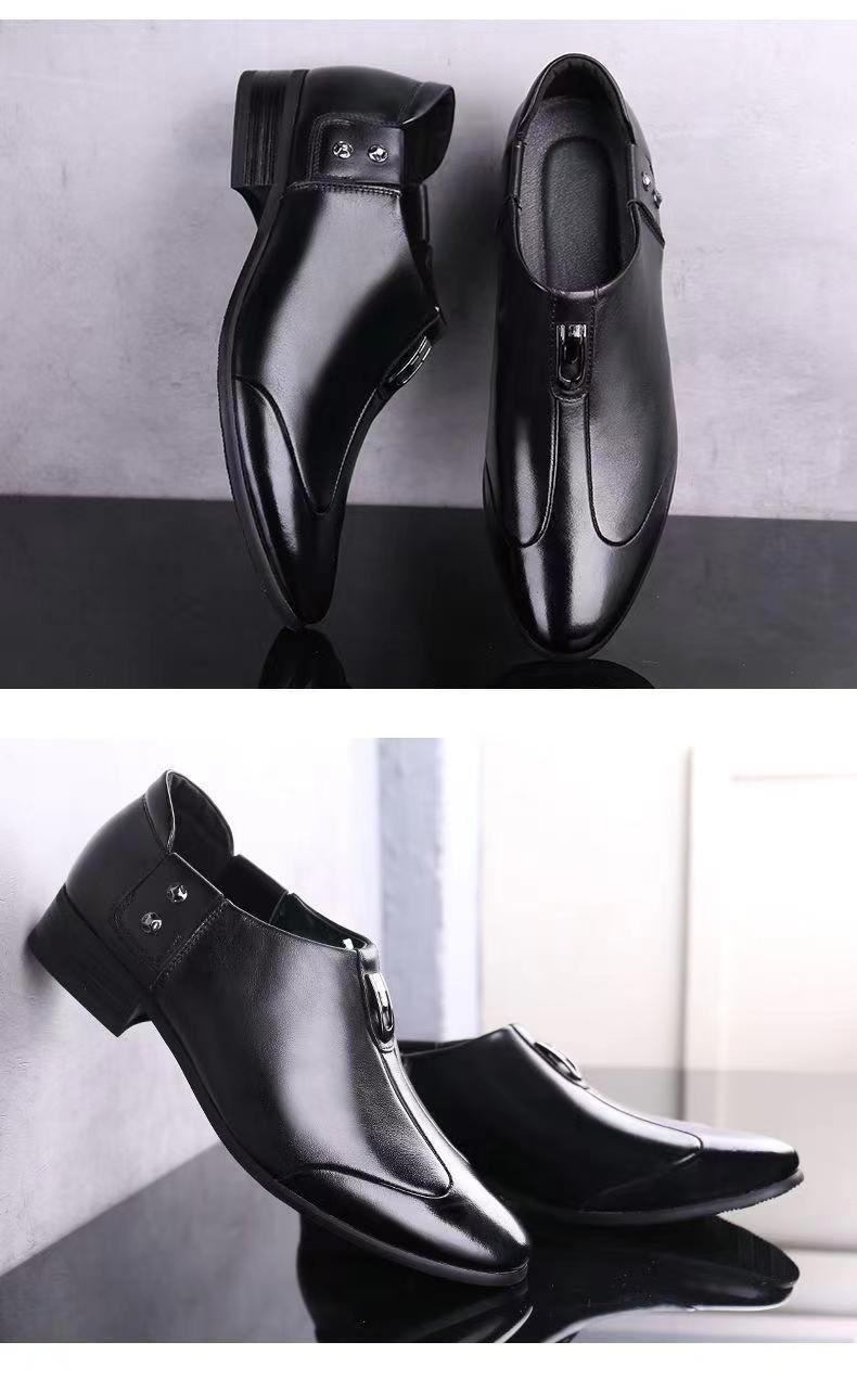 Product Introduction of Men'S Summer Leather Shoes New Genuine Leather Business Formal Wear Leather Shoes Trendy British-Style Wedding Versatile Casual Shoes 20
