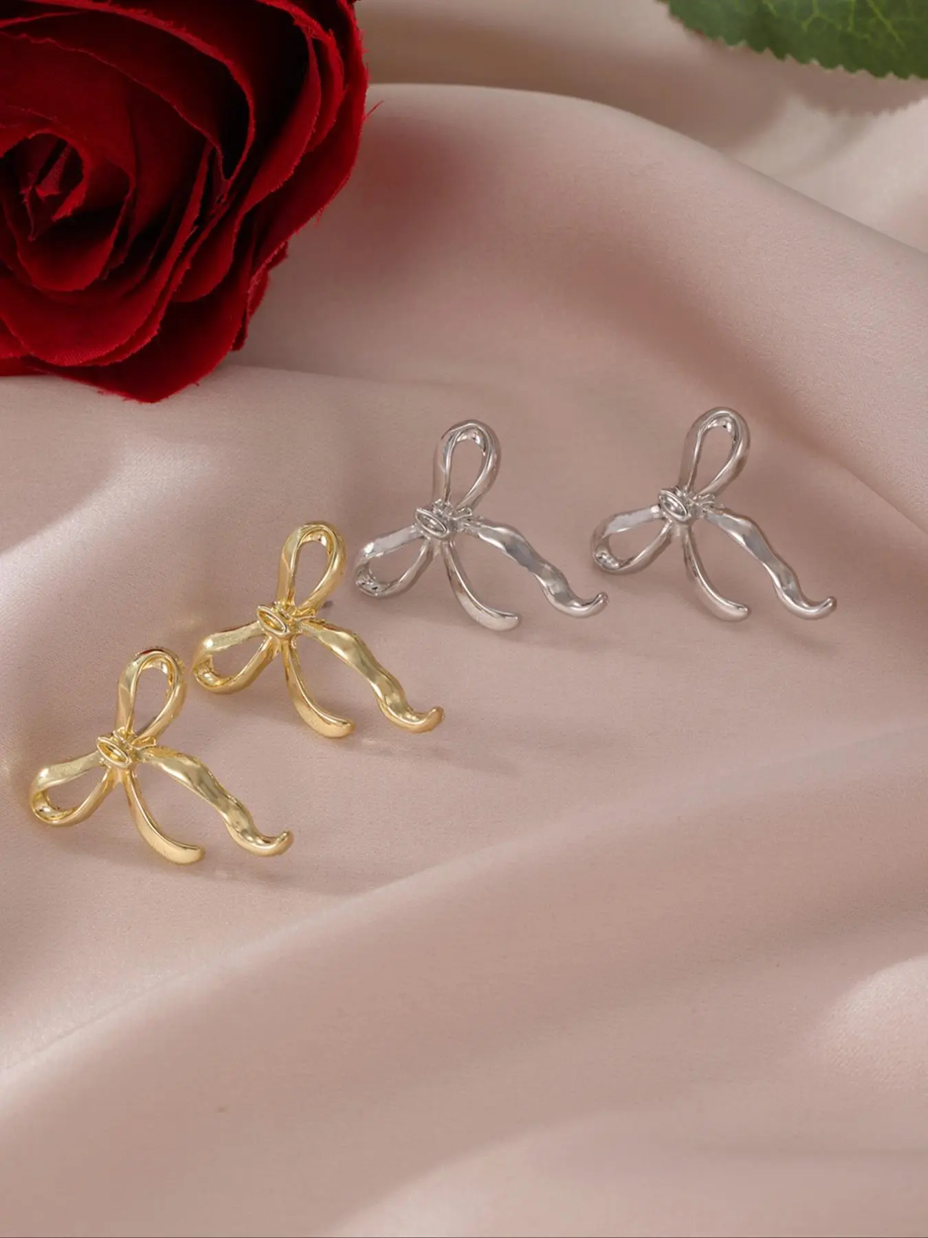 Bow Design Earrings, Fashionable Earrings for Women & Girls, Casual Jewelry for Party, Daily Clothing Decor, Trendy All-match & Exquisite Jewelry for Birthday Gift