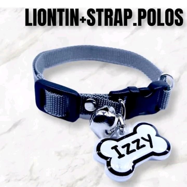 Kalung Kucing Custom Motif Tulang Bisa Riquest nama tinggal chet ke seller nya bisa untuk semua hewan peliharaan kecil atau besar 0