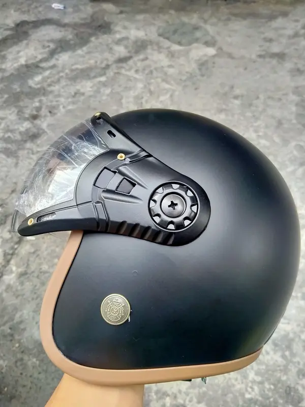 Nón Bảo Hiểm 3/4 Kính Nhiều Màu Cho Nam và Nữ Lựa Chọn - Đạt Chuẩn CR [ PHÙ HỢP VÒNG ĐẦU 52-60 CM ] 3