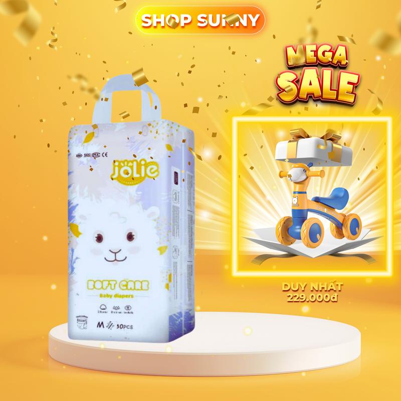 Combo 1 Bịch Bỉm Quần Jolie - Tặng 1 Xe Chòi Chân Cừu Màu Sắc Ngẫu Nhiên Cho Bé Cho Bé