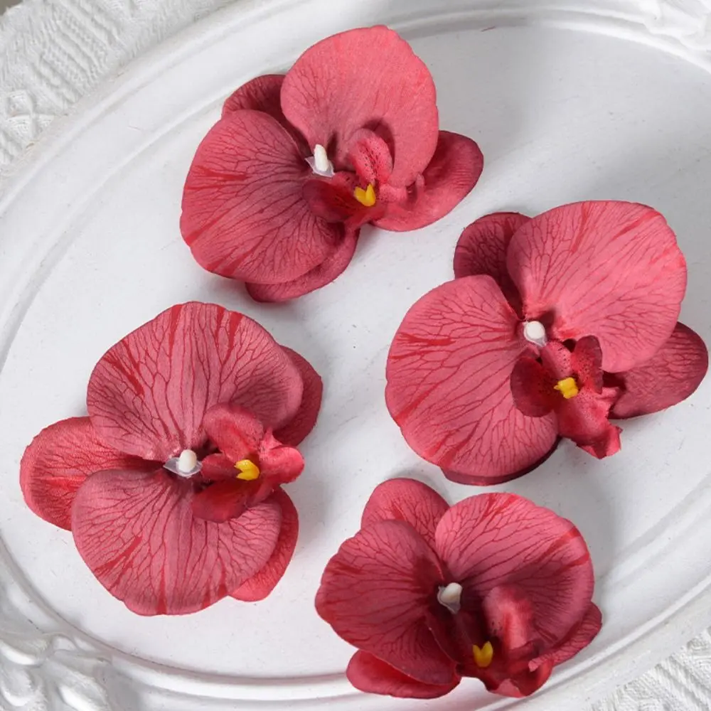 Cute DIY Jewelry Making Craft Simulated Flower Headdress Hairpin Butterfly Orchid Flower Decoration Handmade Accessories Gift