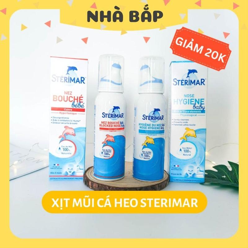 Xịt Mũi Cá Heo Sterimar Pháp Cho Bé Sơ Sinh Giúp Giảm Viêm Mũi 0m+ 100ml - Nhà Bắp Store 