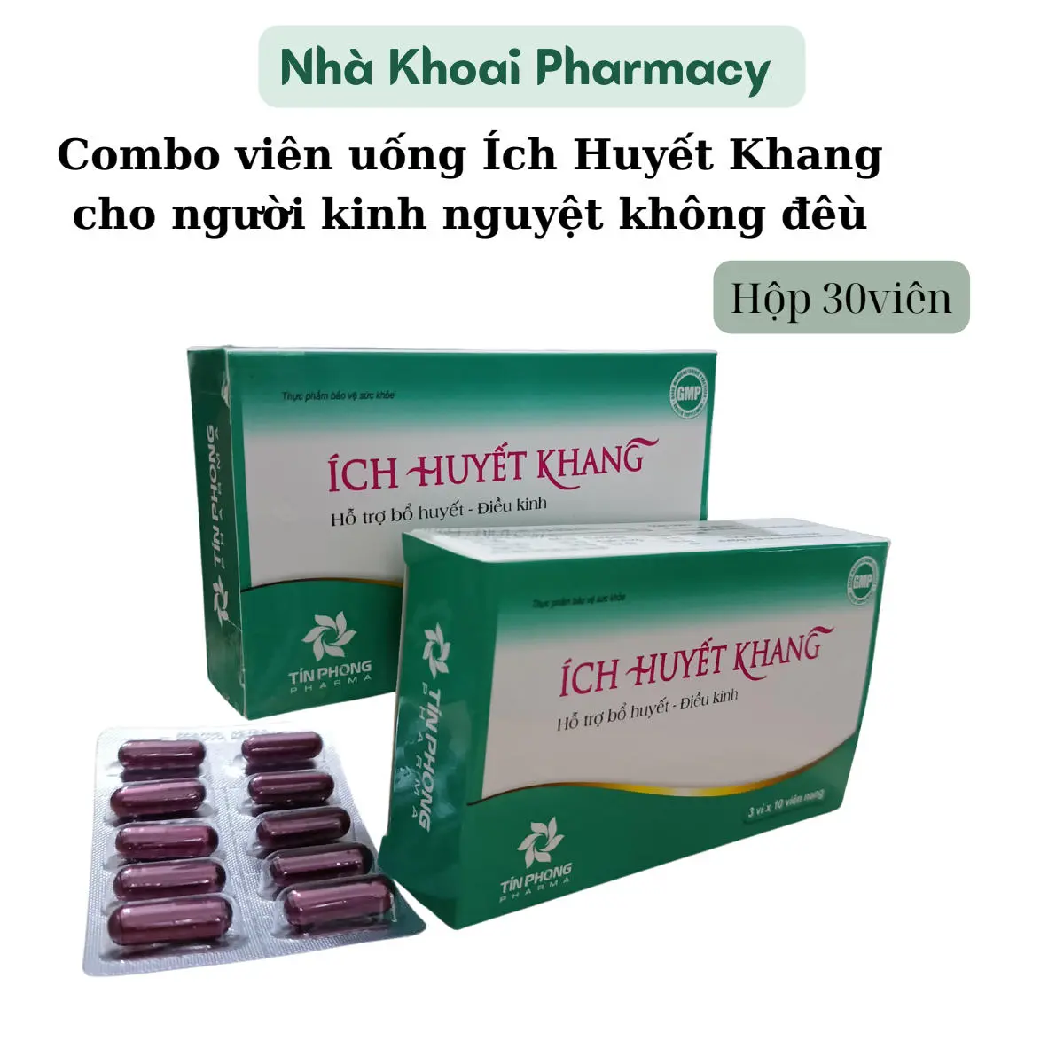 combo 2 hộp Viên Uống Ích huyết Khang Hộp 30v