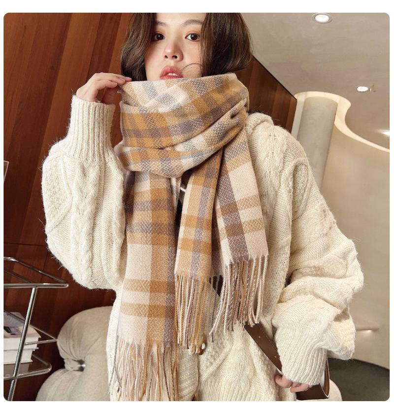Product Introduction of Karo pattern double color K39 scarf 1
