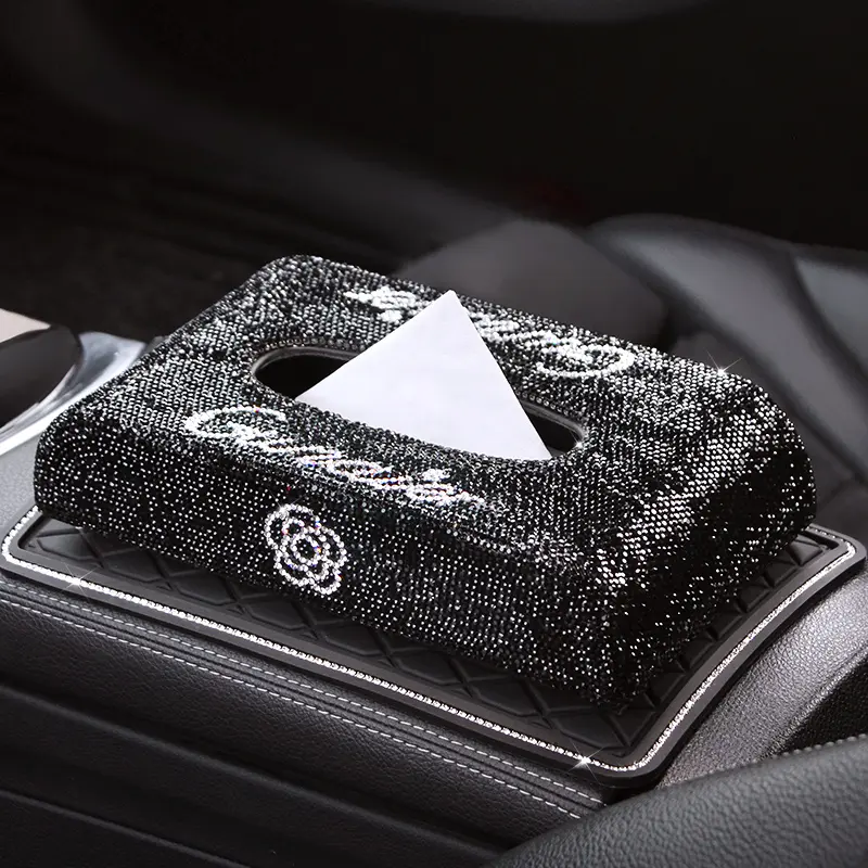 Kotak Tisu Mobil Full Bling Permata Bunga Gunaier Car 3
