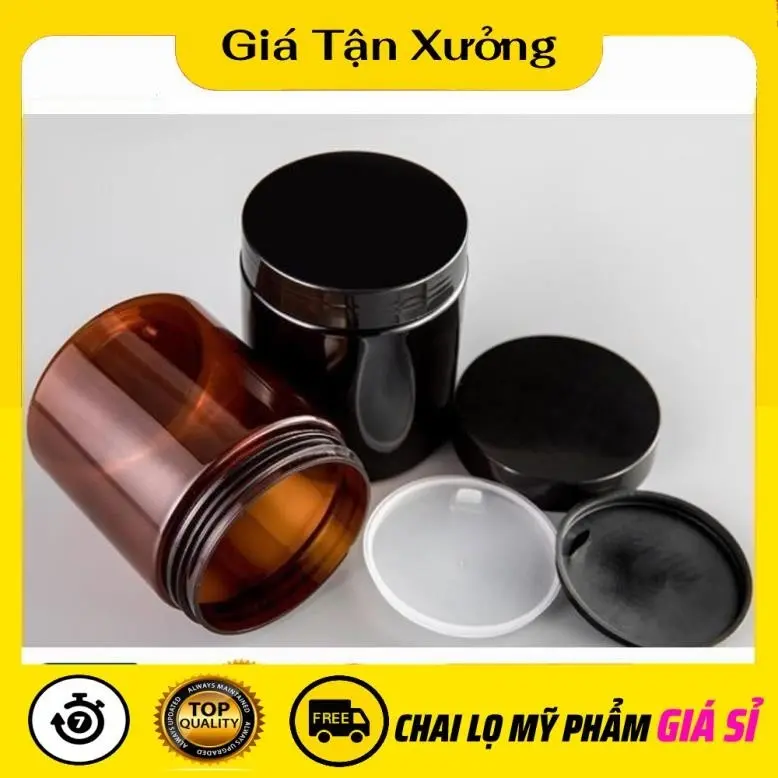 [COMBO 5SP] Hủ Hộp Nhựa Pet 50g, 100g, 200g, 250g, 500g Nhiều Màu Đựng Kem, Gia Vị, Đồ Khô, Ngũ Cốc, Chiết Mỹ Phẩm 7