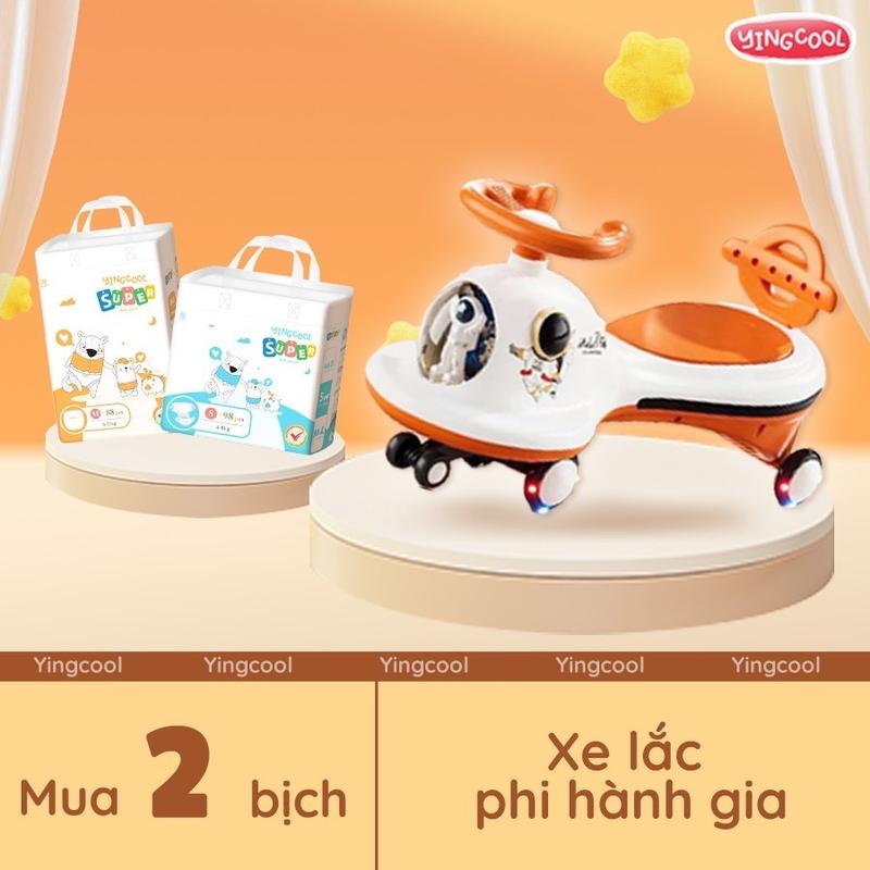    Combo 2b  - Tặng Xe Lắc Phi Hành Gia   Bỉm YingCool Super Cho Bé 