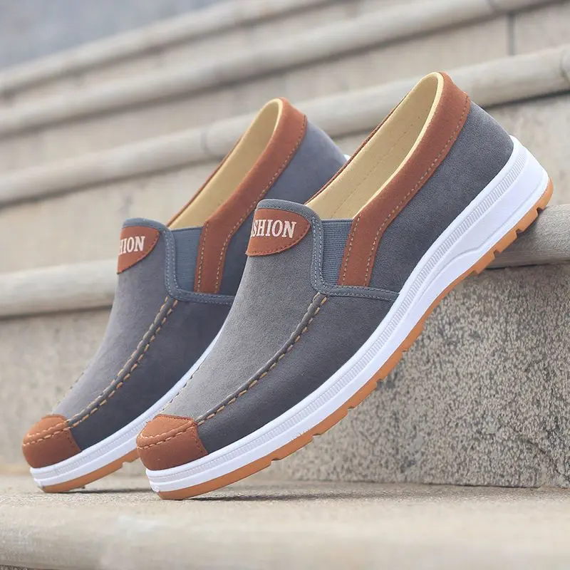 Summer 2024 Breathable Old Beijing Cloth Shoes Men's Canvas Shoes Men's Oxford Bottom Work Shoes Slip-on Casual Shoes Footwear Boy Walking Shoes Comfort