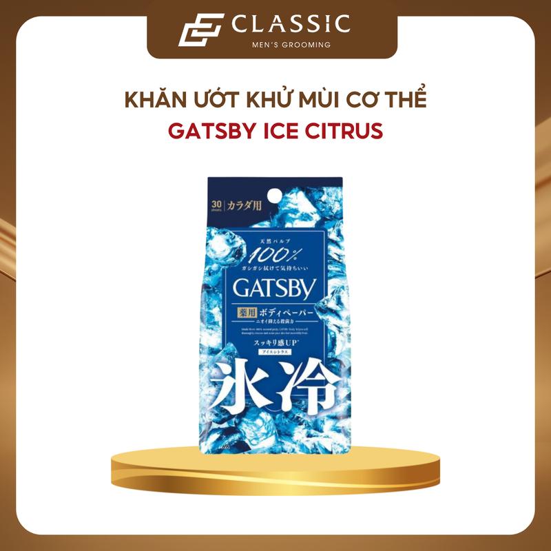 Khăn ướt khử mùi cơ thể Gatsby Ice Citrus