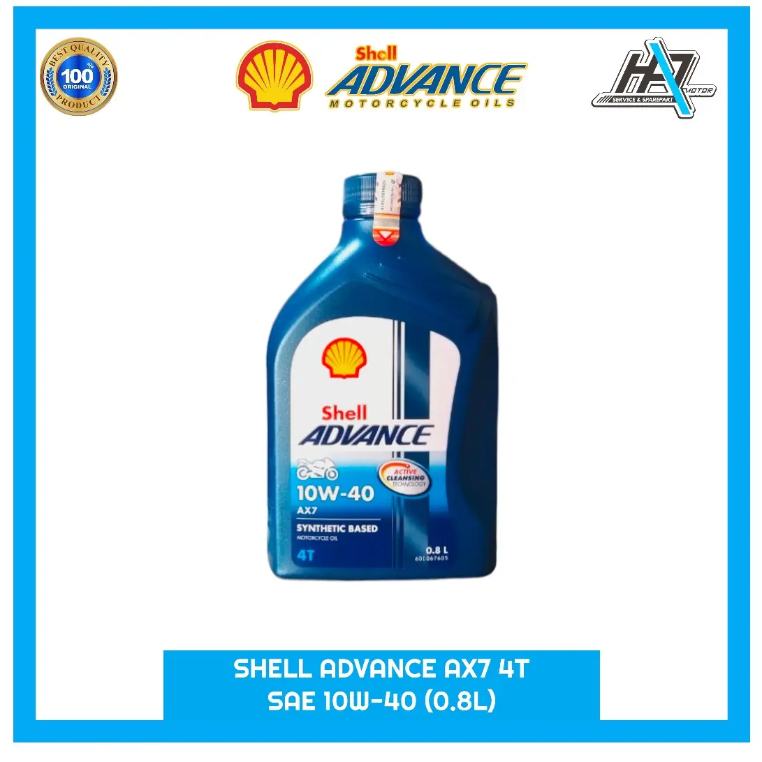 Oli mesin Shell Advance AX7 4T SAE 10W-40 (0.8L)
