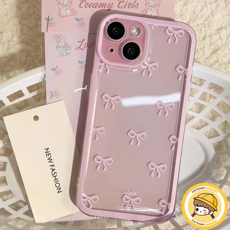 Case HP Untuk Vivo Y19s Y29 V40 Lite Y18 Y12 Y12S Y27S Y15 Y12i Y20S Y100 Y17S Y02 Y03 Y21 Y21S Y27 Y28 Y20 Y16 Y17 Y36 Y18E Y91C Y91 Y01 Y93 Y95 Y11 Y22 Y35 Y20A Simpul Pita Macaron Romantis Pola Transparan Berwarna-warni Soft Cover 0