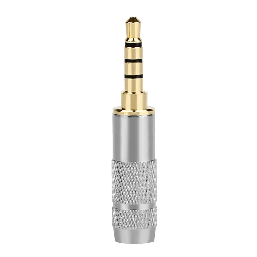 3.5mm 4 Pole Male Repair Headphones Audio Jack Plug Stereo Adapter Connector Copper Replacement for Microphone Earphone Jack
