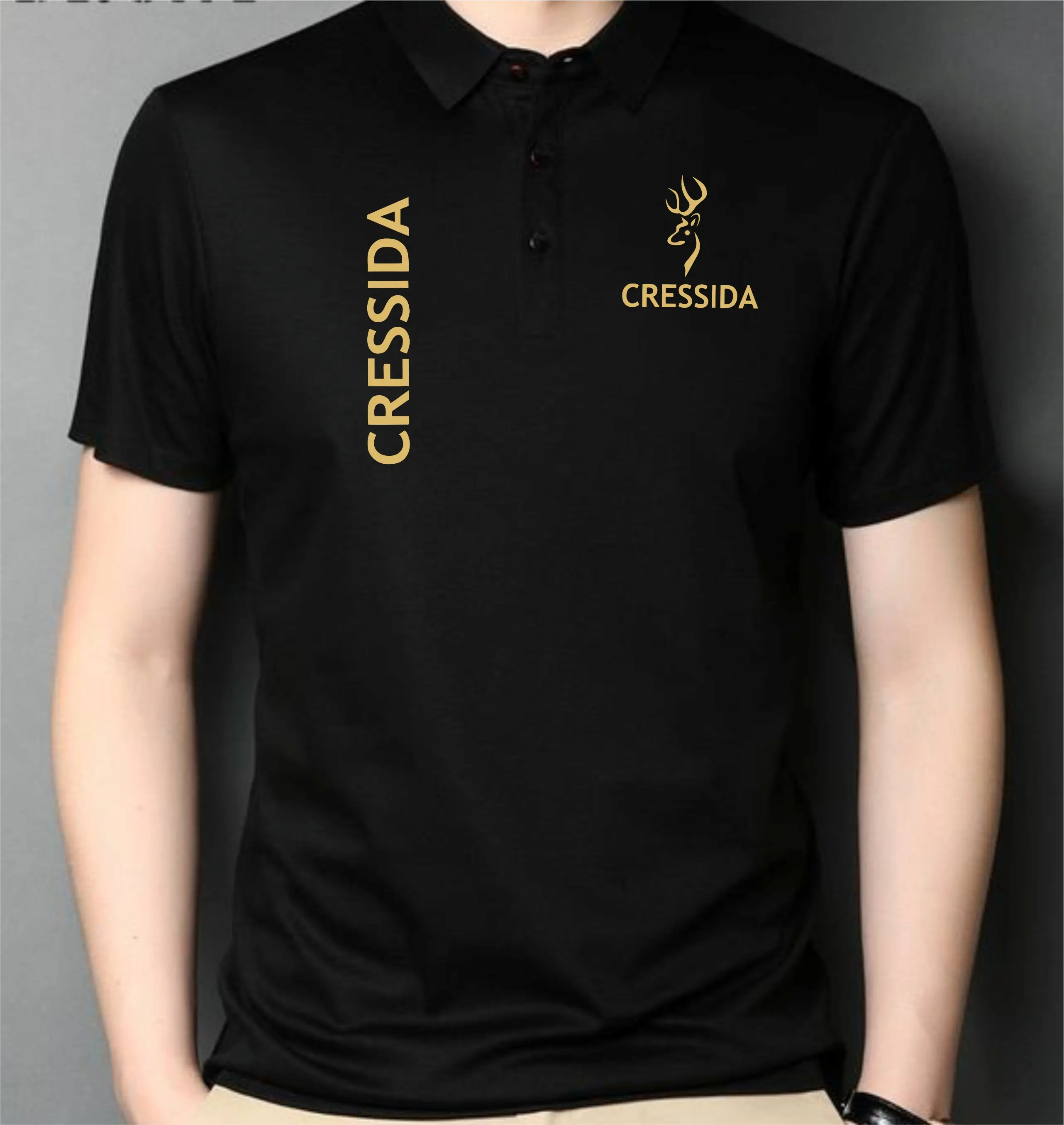 Baju Polo Kerah T-shirt Polo Kerah Cresida Tegak Quality Gold Kaos Polo Kerah Keren Cocok Untuk Pria Wanita Baju Seragam
