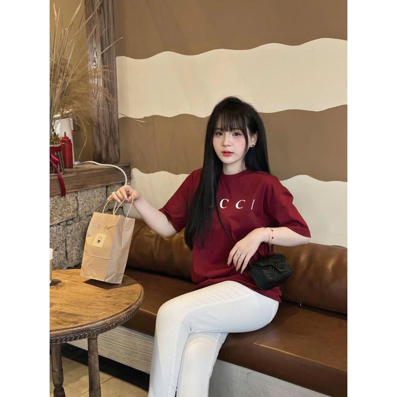 Áo phông G.C đỏ siêu hot, chất liệu cotton cao cấp co dãn, thoáng mát, size S-XL - Women - Top 0