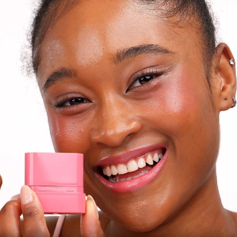 Long Lasting Blush Stick, Waterproof Natural Blush for Cheeks, Eyes and Lips, Moisturizing Blush Stick, Makeup Tool for Women & Girls 8