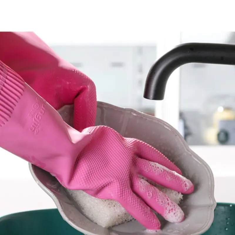 Găng Tay Cao Su Siêu Dai Gia Dụng VH 38cm Bao Tay Thiên Nhiên An Toàn Cho Da - QHshop Đồng Rửa Bát 4