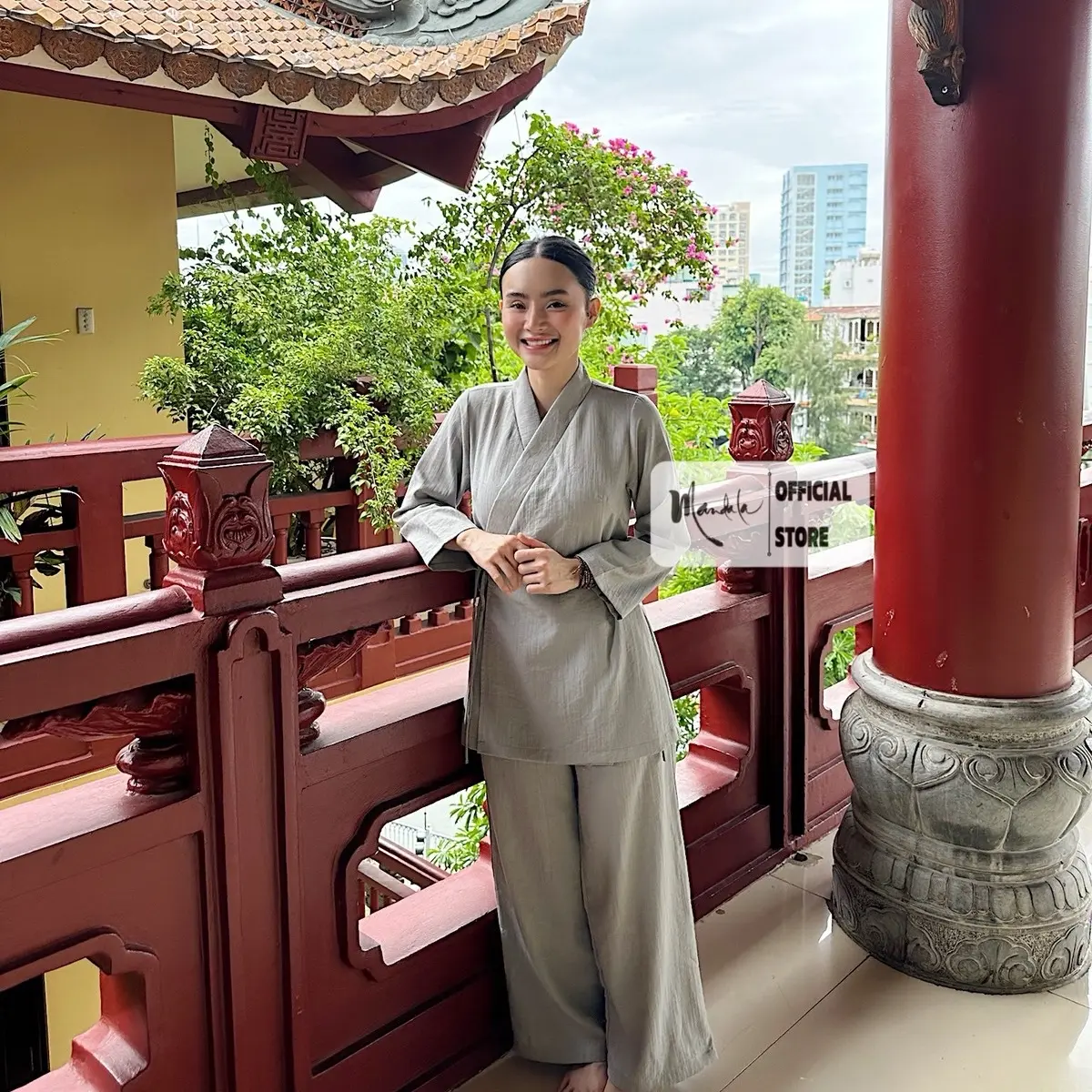 Pháp Phục Tâm An Mandala Vải Đũi Hàn