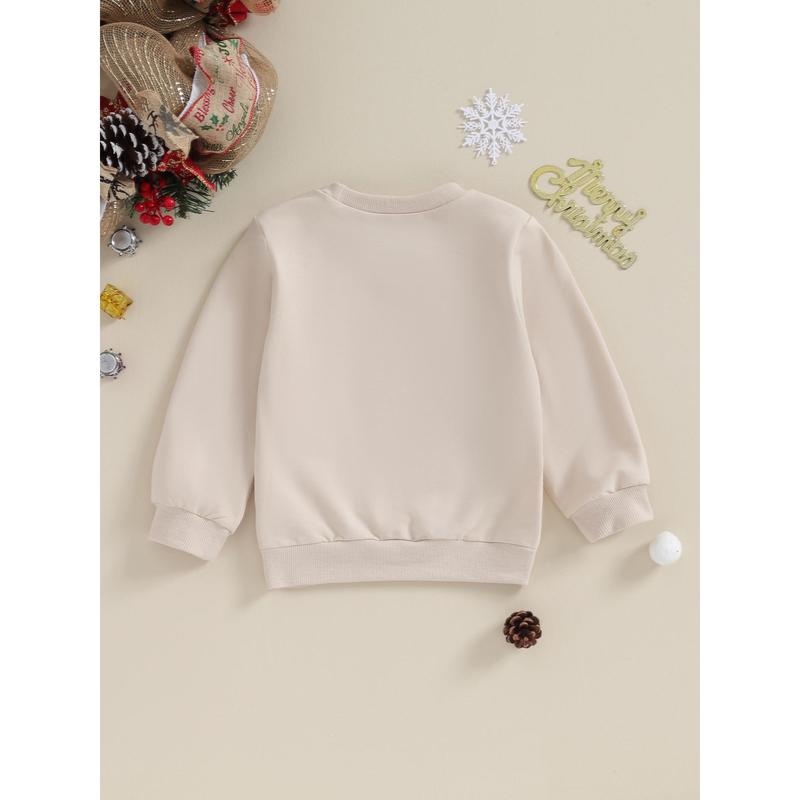 Toddler Girl Christmas Sweatshirts Long Sleeve Letter Pullover Tops 1