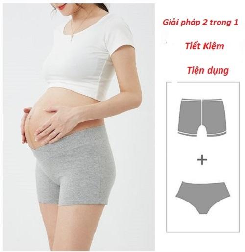 Quần Đùi Bầu Mặc Trong Váy bầu đầm bầu Mềm Mát siêu co giãn