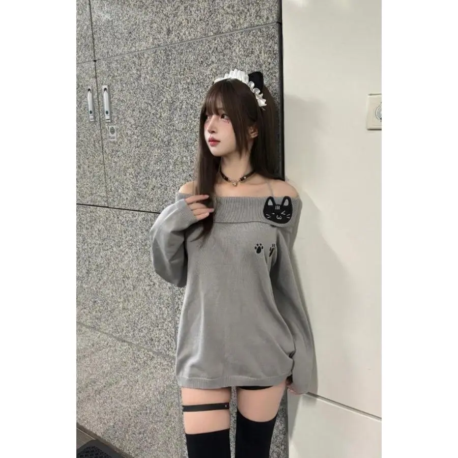 Baju Atasan Slim Fit Dalaman Termal Musim Luruh Musim Sejuk, Gaya Amerika, Baju-T Bercetak Gadis Panas, Baju Asas Lengan Panjang Panas Luar Bahu, untuk Wanita, Kegemaran 2712, [2712] Hoodies Sweatshirts Tops