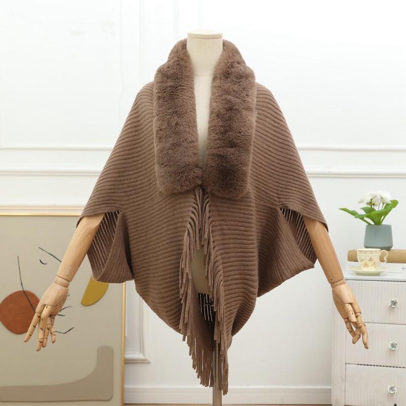 Product Introduction of Áo Khoác Khăn Choàng Nữ, Phong Cách Hàn Quốc Mới Mùa Thu, Dễ Phối Đồ, Thời Trang, Có Cổ Lông, Áo Len, Áo Cardigan, Có Thể Mặc Ngoài Trời 8