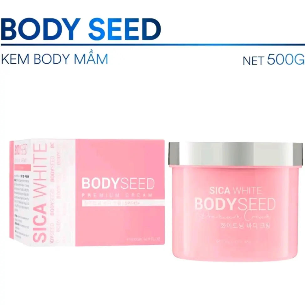 Kem Sica White Body Mầm Gạo Lên Men 500gr Kem Body Dưỡng Da Body