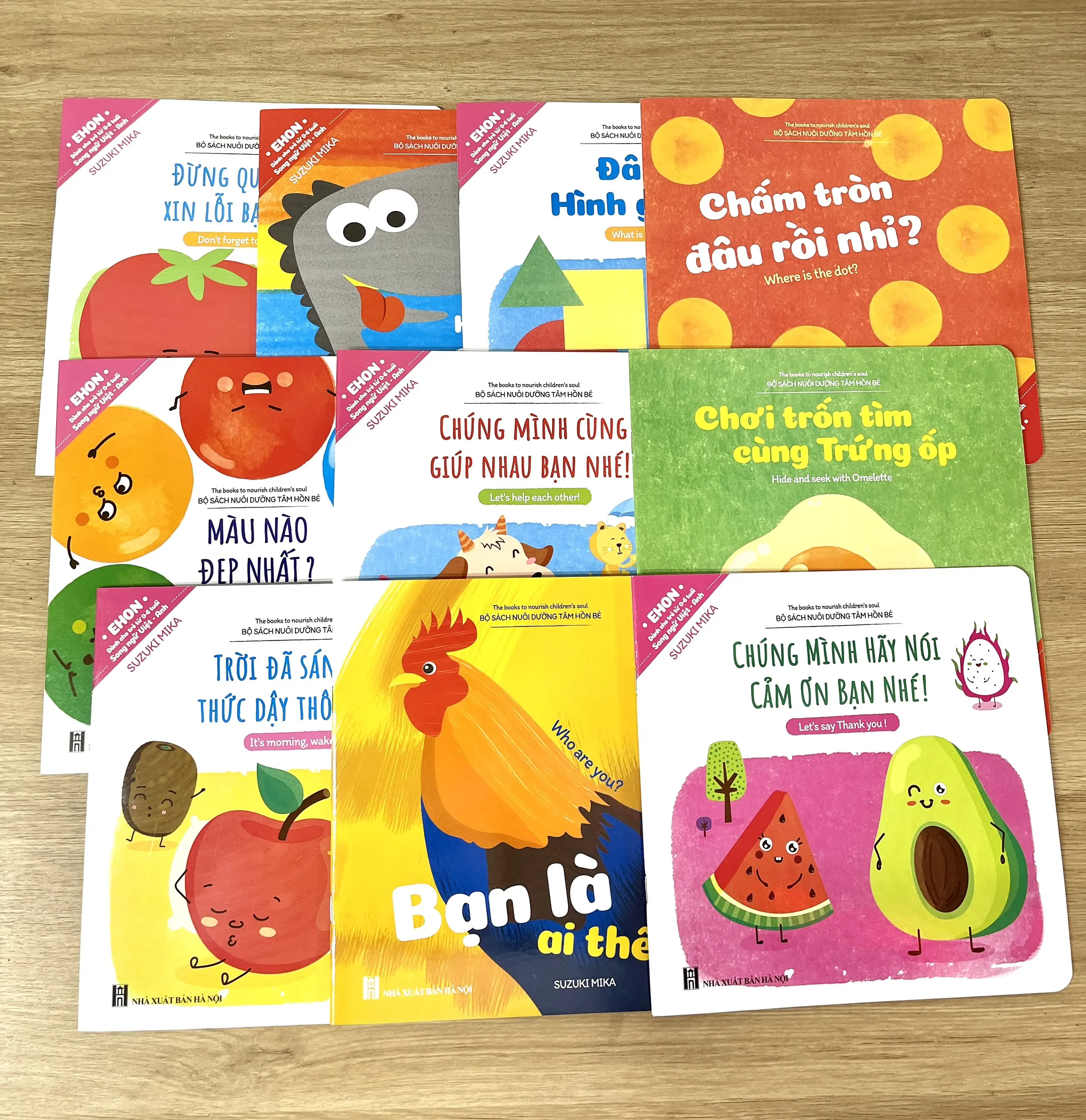 Sách - Ehon Song ngữ Việt Anh Cho Bé từ 0 - 6 tuổi (bộ 10 cuốn có file nghe) vn tiếng việt sách giáo dục sớm & sách mềm