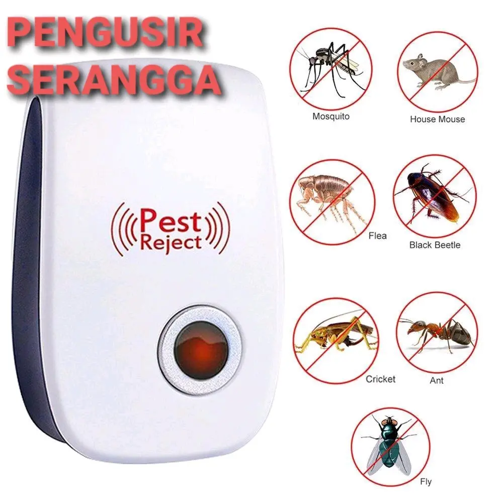 PEST CONTROL ULTRASONIC - Pengusir Serangga Ultrasonic - Pengusir Nyamuk, Kecoa, Semut, Tikus Dll