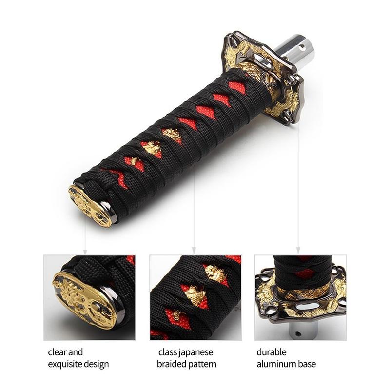 150/200mm JDM Katana shift knob Samurai Sword shift knob, with 4 adapters, suitable for most manual and automatic car decoration accessories 2