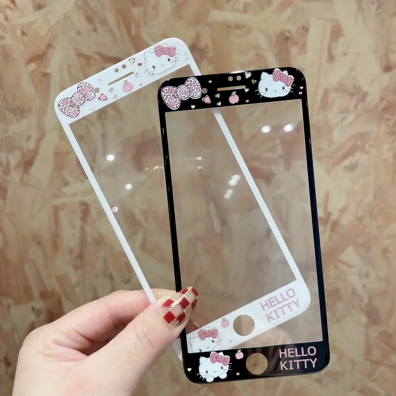 Phim Kính Cường Lực Chó Quế Hoạt Hình Kuromi, Thích Hợp Cho Apple 6S / 7 / 8, Phong Cách Mới, Bảo Vệ Toàn Màn Hình, Thích Hợp Cho iPhone6 / 7 / 8plus, SE2 / 3, IP4s, IP5 / 5s, Phim Màu, Thiết Kế Hoạt Hình 1
