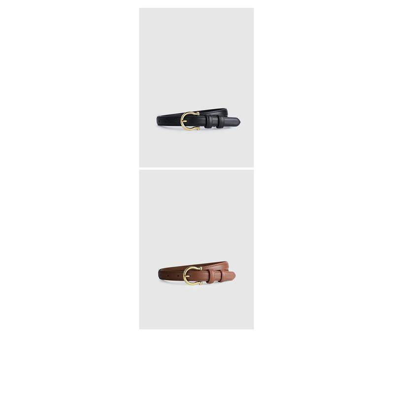 Product Introduction of Basic light mature temperament delicate belt French gold buckle leather niche light luxury belt women's trouser belt 7
