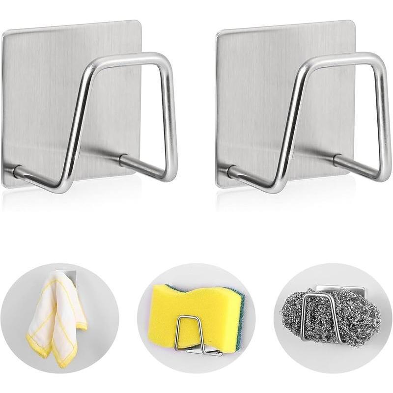 Minimalist Modern 201 Stainless Steel Wall-Mounted Kitchen Cutting Board Rack, No Drilling Multi-Functional Storage Organizer 0