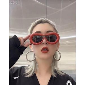 คางคกเป่าลม สไตล์เรโทร ดีไซน์ขนมปัง Luo Yi น่ารัก แว่นกันแดดสตรีทแบบเดียวกัน