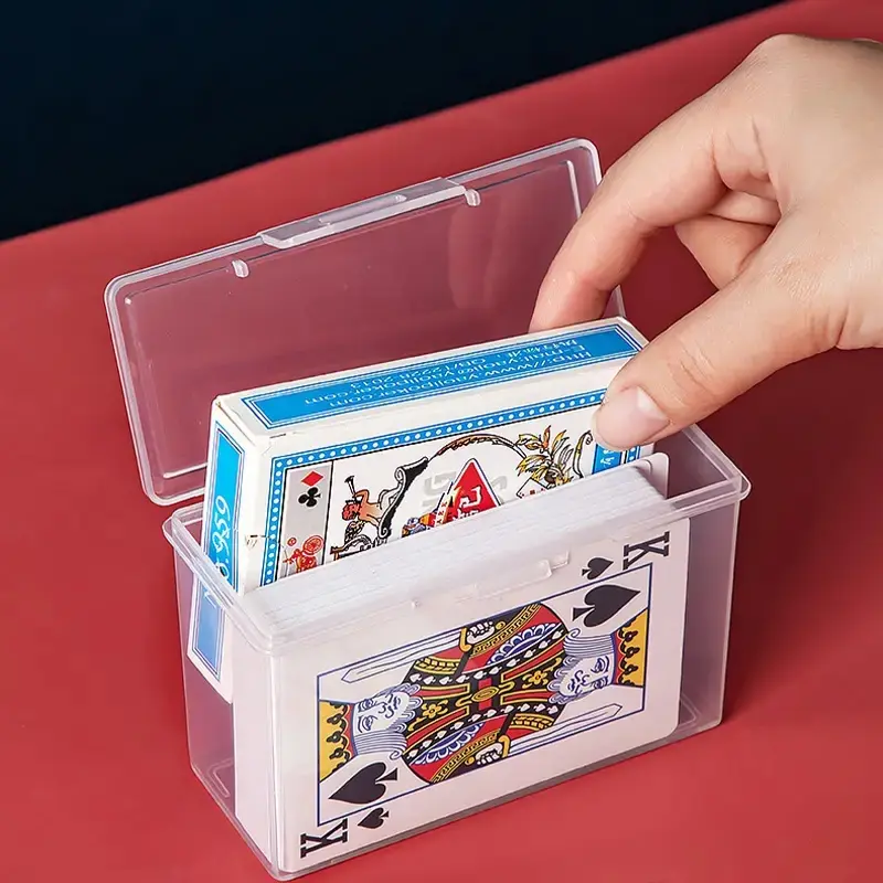 Playing Card Box, Clear Deck Case, Two Poker Images Can Be Placed (NO Cards) Christmas, Halloween, Thanksgiving Gift Part 7