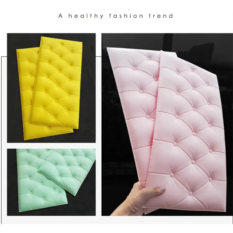 HL0206 Wallpaper 3D Foam Headboard Bed Wall Stiker Walpaper Foam Dekorasi Rumah Room 7