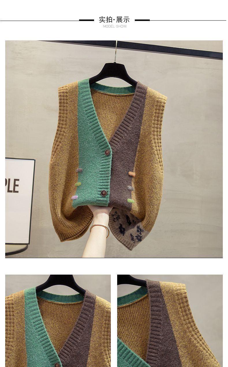 Product Introduction of Áo Len Cardigan Dệt Kim, Áo Vest Xuân Thu, Thời Trang Mới, Kiểu Dáng Rộng Rãi, Áo Mặc Bên Ngoài Dễ Phối Đồ, Thích Hợp Cho Năm 2025 Nữ Top Women 16
